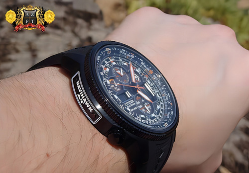 Relógio Citizen Jy8035-04e Jy8035 Navihawk Perpetuo A-t C. Material Do Bisel Aço Inoxidável Cor Da Correia Preto Cor Do Bisel Preto Cor Do Fundo Preto