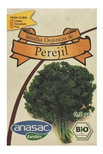 Semilla Orgánica Perejil 0.2 Gr Anasac