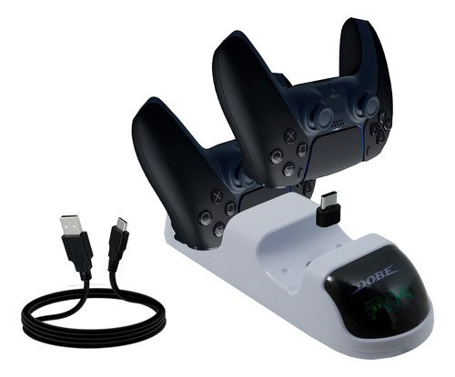 Soporte Base Cargador Doble Control Para Ps5 Tipoc Extraible