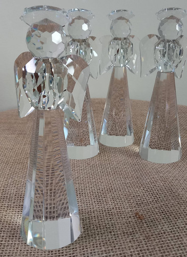 Imagem 5 de 7 de Peça Decorativa Em Cristal Transparente Anjo