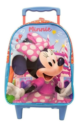 Mochila Escolar Minnie Mouse Love Rodinhas Grande Xeryus