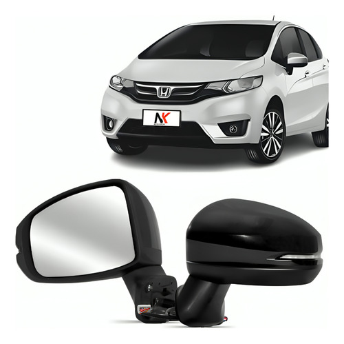 Retrovisor Fit 14 15 A 21 Wrv 18 19 A 21 Com Pisca Esquerdo