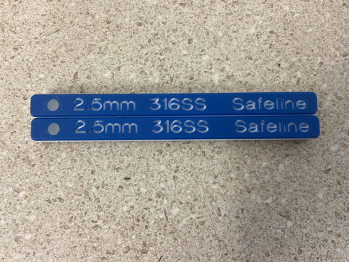 Safeline 316ss Metal Detector Test Stick 2.5mm New (lot  Ccv