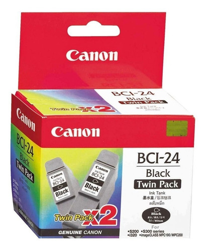 Cartucho Original Canon Bci-24bk Bci24 Bci-24 Doble S200 300