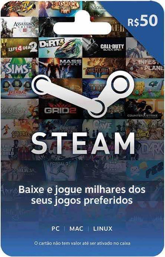 Gift Carda Da Steam Acima De 10 Reais