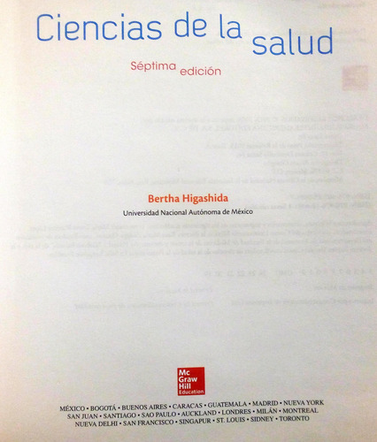 Ciencias De La Salud - Bertha Higashida 7a. Edición 2008 (Usado)