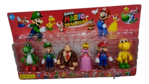 Muñecos Super Mario 3d World - Blister X 6