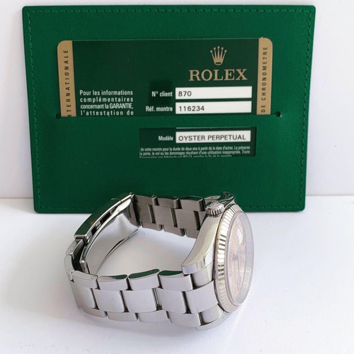Rolex Datejust Ouro Branco & Aço 36mm Fundo Floral Completo