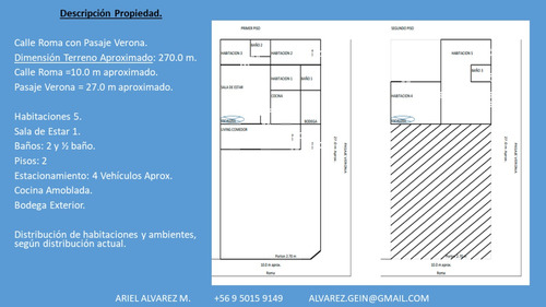 Casa, Dos Pisos, Amplio Terreno, Cerca Avenida