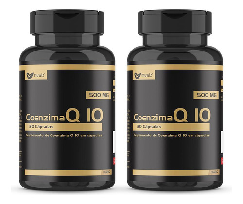 Suplemento Coenzima Q10 500mg 30 Cápsulas Muwiz - Kit 2