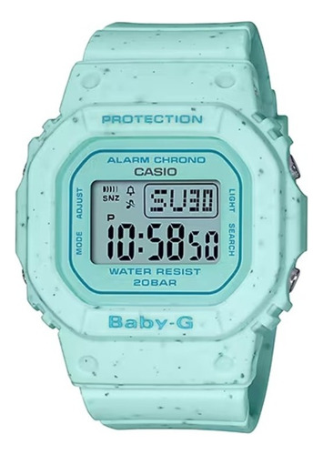 Reloj Casio Mujer Baby-g Bgd-560cr Sumergible. Color de la malla Aguamarina