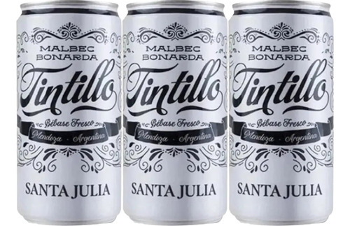 Santa Julia Malbec Bonarda Tintillo Lata 269ml X3 - Celler