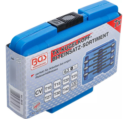 Bgs 7 Dados Con Puntas Torx T-star Puntas Bola T10 A T40 1/4