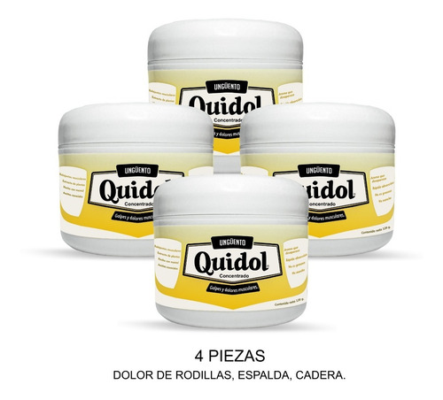 Ungüento Dolor Extremo Espalda Rodillas Quidol 4 Piezas Pack