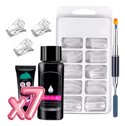 Set Accesorios Para Decoración Uñas Polygel 15 Ml Pinzas Color 04- Nude Pink