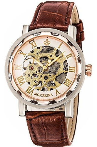 Gute Steampunk Bling Skeleton Mecanico Reloj De Pulsera De V