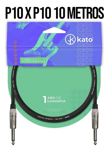 Cabo Kato P10 X P10 10 Metros Instrumentos Promoção Original
