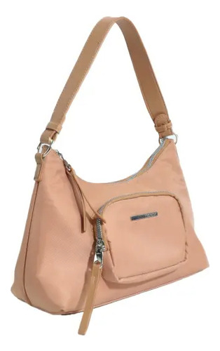 Cartera Trendy Mujer Microfibra Antirrobo Reforzada Acabado De Los Herrajes Níquel Color Negro Correa De Hombro Negro Diseño De La Tela Lisa