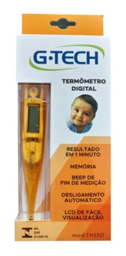 Termômetro Digital G Tech Th150 Laranja