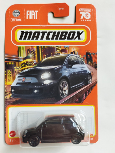 Matchbox 2019 Fiat 500 Turbo Negro 70 Years Mb2