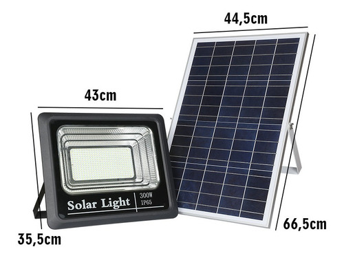 Foco Solar Led 300w C Sensor Patio Jardin Calles Exterio