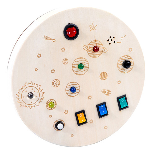 A Up Led Buttons, Juguetes Educativos De Madera Para Viajes