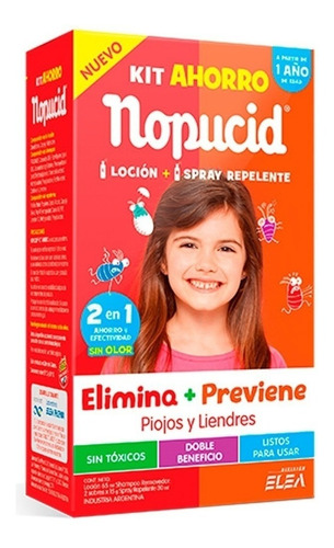 Imagen 1 de 6 de Nopucid Kit Ahorro Loción + Spray Repelente  A Partir 1 Año