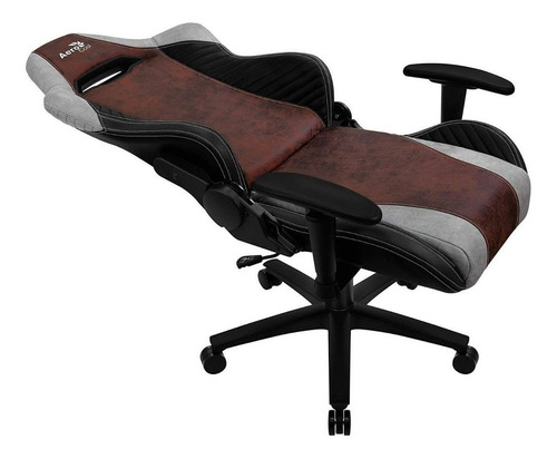 Imagen 5 de 5 de Silla de escritorio AeroCool Baron gamer ergonómica burgundy red con tapizado de cuero sintético y piel sintética