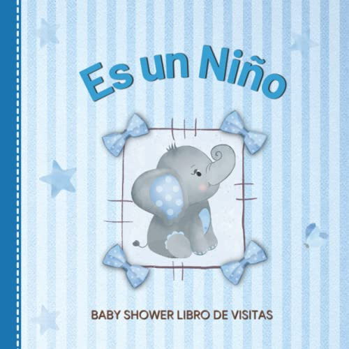 Baby Shower Elefante Libro De Visitas: Es Un Niño Regalo Par