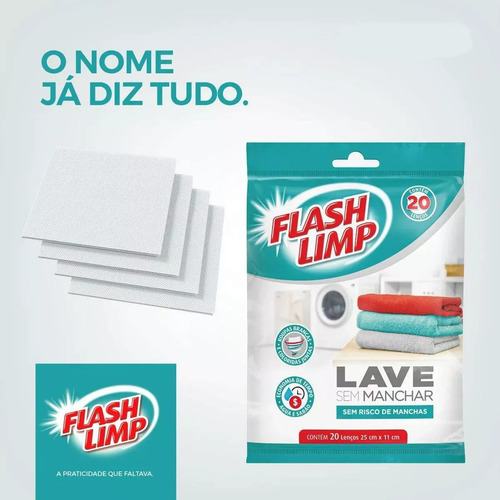 Lenço Lave Sem Manchar Anti Mancha - Flash Limp Kit Com 2
