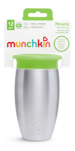 Imagem 5 de 6 de Copo 360 Munchkin Térmico Inox Miracle Cup +12m Envio 24h