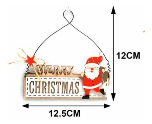 Pack De 03 Accesorios Adornos Madera Navidad 12x12,5cm