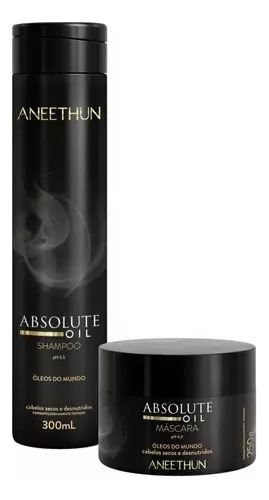 Kit Absolute Oil Shampoo 300ml + Máscara 250g Aneethun