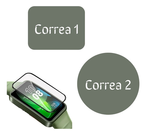 2pz Correa Para Huawei Band 7 Colores Lisos Tpu + Mica 