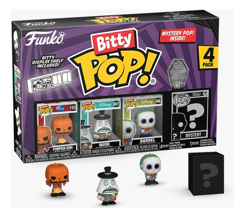 Funko Bitty Pop Set 4 Mini Funkos Extraño Mundo De Jack S2