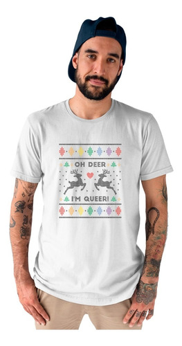 Playera Orgullo Lgtb - Hombre - Navidad - Oh Deer I'm Queer