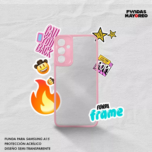 Funda Para Samsung Galaxy A15 Sm-a155m Case Frame Con Mica