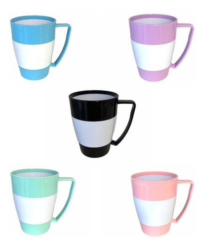 Taza Mug Jarro Jarrito Bicolor Dúo Colores