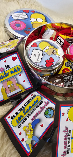Lata Enamorados Simpsons Regalo Aniversario San Valentin