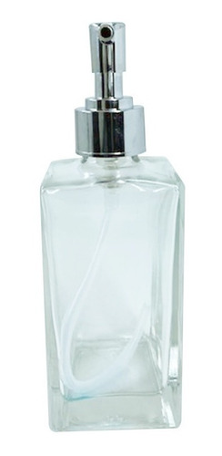 Imagem 3 de 8 de Porta Saboneteira Sabonete Liquido De 250ml Vidro Luxo