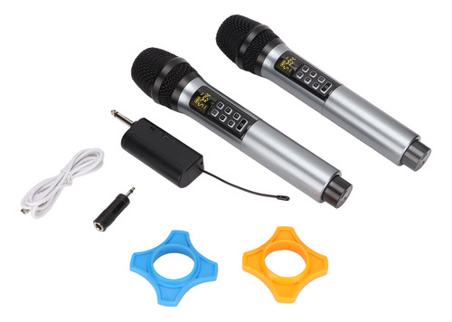 Micrófono De Mano Fijo Inalámbrico Recargable Por Usb, 2 Uni