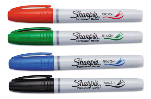Marcadores Sharpie Brush Pincel - En Blister - 4 Colores 