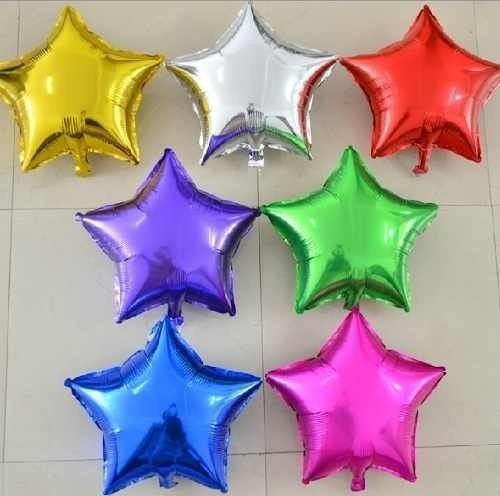 14 Globos Americanos Metalicos De Estrella Estrellas 55 Cm