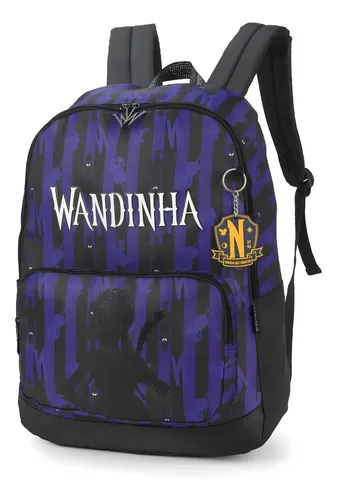 Mochila escolar Luxcel Wandinha MS47262 - Violeta 18 L | Frete grátis