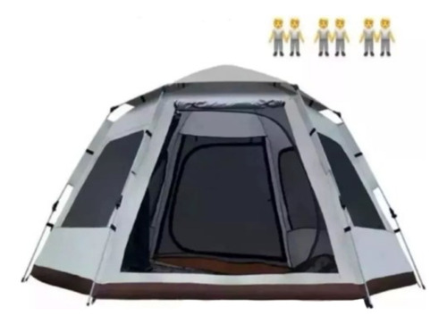 Carpa Hexagonal Automática Camping 6 Personas 220x264x150