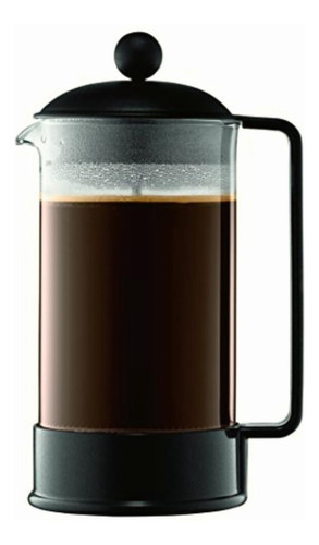 Bodum Brazil Cafetera Prensa Francesa, 8 Tzs (34 Onz), Negro