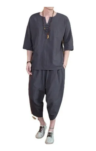 Terno Masculino Casual De Verão Em Linho Terno Tang