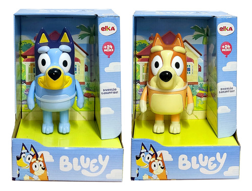 2 Bonecos Infantil Cachorrinhas Bingo E Bluey Elka