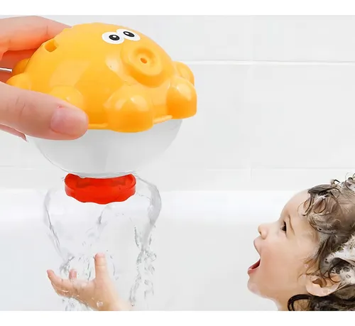 Juguete Flotador Regador Agua Baño Playa Para Bebé Huanger Color Amarillo