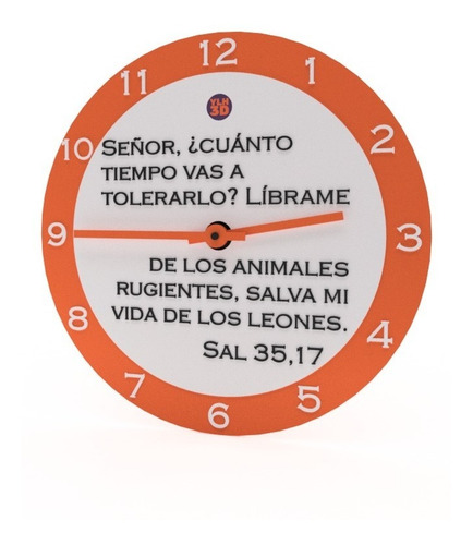 Imagen 2 de 10 de Reloj De Pared | Citas Biblicas | Ylh3d | Ms